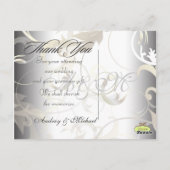 Trouwen Dank u briefkaarten plaats uw foto's (Achterkant)