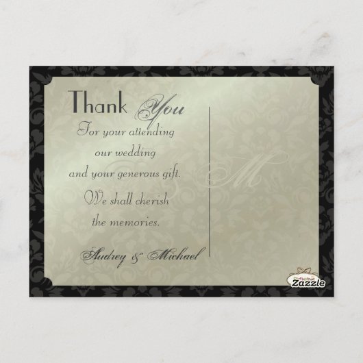 Trouwen Dank u briefkaarten plaats uw foto's (Achterkant)