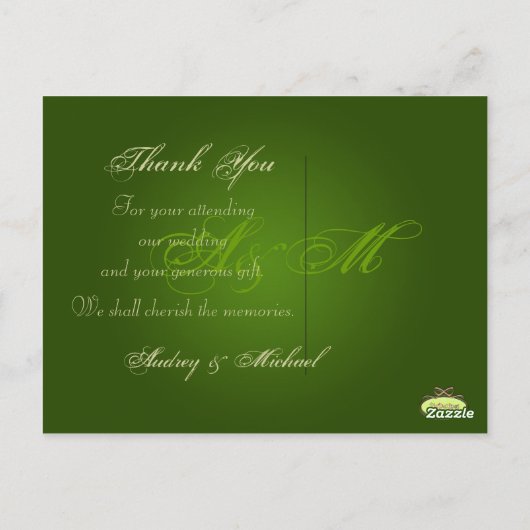 Trouwen Dank u briefkaarten plaats uw foto's (Achterkant)