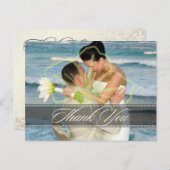Trouwen Dank u briefkaarten plaats uw foto's (Voorkant / Achterkant)