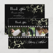 Trouwen Dank u briefkaarten plaats uw foto's (Voorkant / Achterkant)