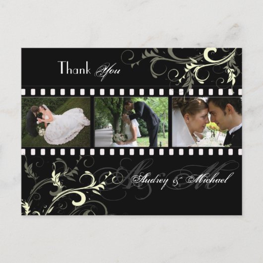 Trouwen Dank u briefkaarten plaats uw foto's (Voorkant)