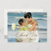 Trouwen Dank u briefkaarten plaats uw foto's (Voorkant / Achterkant)