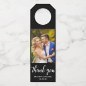 Trouwen Dank u bruid en bruidegom Photo Book Flessenhanger (Voorkant)