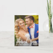 Trouwen Dank u bruid en bruidegom Photo Note Kaart (Voorkant)