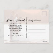 Trouwen Dank u eenvoudige elegante scriptfoto Briefkaart (Achterkant)