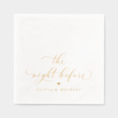 Trouwen de avond voor repetitie Dinner Gold Folie Servetten (Voorkant)