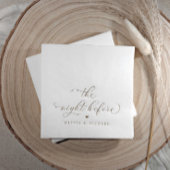 Trouwen de avond voor repetitie Dinner Gold Folie Servetten