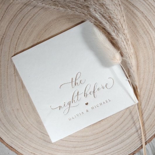 Trouwen de avond voor repetitie Dinner Gold Folie Servetten