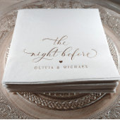 Trouwen de avond voor repetitie Dinner Gold Folie Servetten