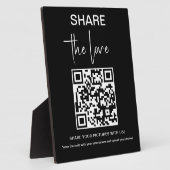 Trouwen de liefde Foto delen QR code plaque Fotoplaat (Zijkant)