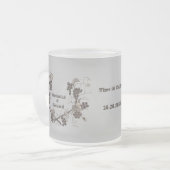 Trouwen  druiven wijnstokken Elegant feest Matglas Koffiemok (Voorkant links)
