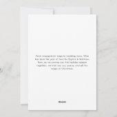 Trouwen en heldere Pas getrouwd eerste kerstfoto Feestdagenkaart (Achterkant)