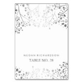 Trouwen Escort Kaarten Baby's Breath Zilver - Wit (Voorkant)