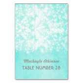 Trouwen escort kaarten string lichten blauw (Voorkant)