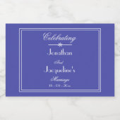 Trouwen Favorieten Klassiek Script Mooie Blauwe Mi Likeurfles Etiket (Enkel label)