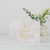 Trouwen Folie Cherry Blossom Invitation Briefkaart (Staand Voorkant)