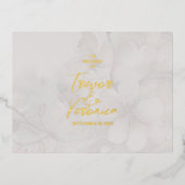 Trouwen Folie Cherry Blossom Invitation Briefkaart (Voorkant)