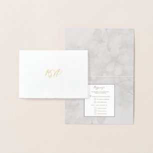 Trouwen Folie Cherry Blossom RSVP Card Kaarten