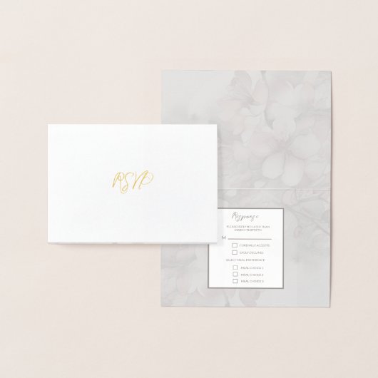 Trouwen Folie Cherry Blossom RSVP Card Kaarten (Display)