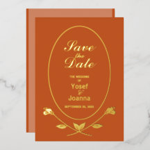 Trouwen Folie Save the Date Invitation