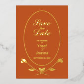 Trouwen Folie Save the Date Invitation Folie Uitnodiging (Voorkant)