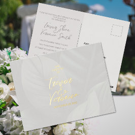 Trouwen Folie Tropische Chic Invitation Briefkaart