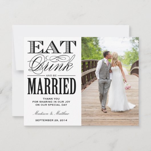 trouwen | Foto: Dank u wel Briefkaart (Voorkant)