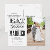 trouwen | Foto: Dank u wel Briefkaart (Voorkant / Achterkant)