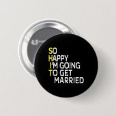 Trouwen Funny Verlovingsfeest Grap Bruidegom B Ronde Button 5,7 Cm (Voorkant /achterkant)
