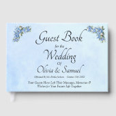 Trouwen Gastboek Blue Peony Gastenboek (Voorkant)
