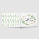 Trouwen Gastboek Goud Lijst Greenery Leaf Gastenboek (Volledig)