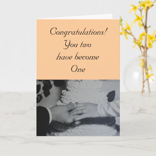 Trouwen - Gefeliciteerd! Jullie twee zijn geworden Kaart (Gele Bloem)