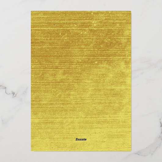 Trouwen Gouden Folie Elegante Ringen Eenvoudig Folie Uitnodiging (Achterkant)