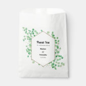 Trouwen Groen Wit Eucalyptus Favoriet Tas Bedankzakje (Voorkant)