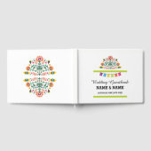 Trouwen GuestBook Fiesta Mexico Bloemen Rustiek Gastenboek (Volledig)