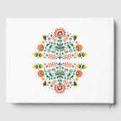 Trouwen GuestBook Fiesta Mexico Bloemen Rustiek Gastenboek (Achterkant)