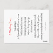 Trouwen in de Kaart van Cana Prayer (Achterkant)