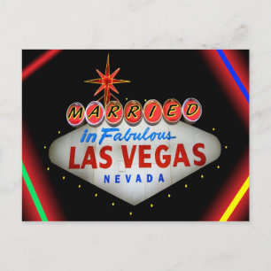 Trouwen in fantastische Las Vegas bruiloft uitnodi Briefkaart