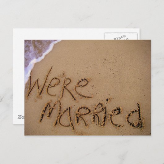 Trouwen in het Briefkaart Sand (Voorkant / Achterkant)