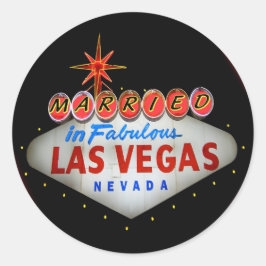 Trouwen in het fantastische Las Vegas Ronde Sticker