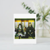 Trouwen in het oude Japan Het gelukkige paar Briefkaart (Staand voorkant)