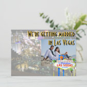 Trouwen in Las Vegas Fotokaart Kaart (Staand voorkant)