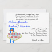 Trouwen in Las Vegas Fotokaart Kaart (Achterkant)