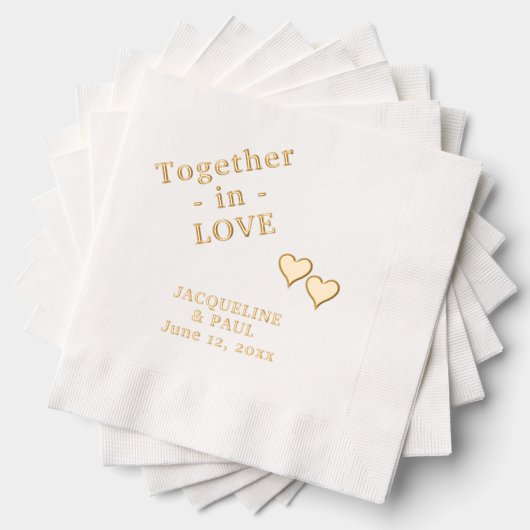 Trouwen in liefdesnamen folie servetten (Insitu (Gestapeld))