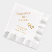 Trouwen in liefdesnamen folie servetten (Links)