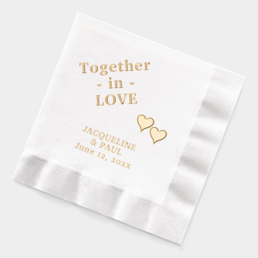 Trouwen in liefdesnamen folie servetten (Links)