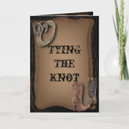 Trouwen in western cowboylaarzen huwelijk bedankkaart