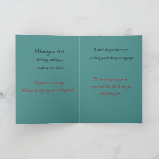 Trouwen is hard wenskaart bedankkaart (Binnen)