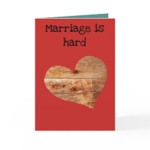 Trouwen is hard wenskaart